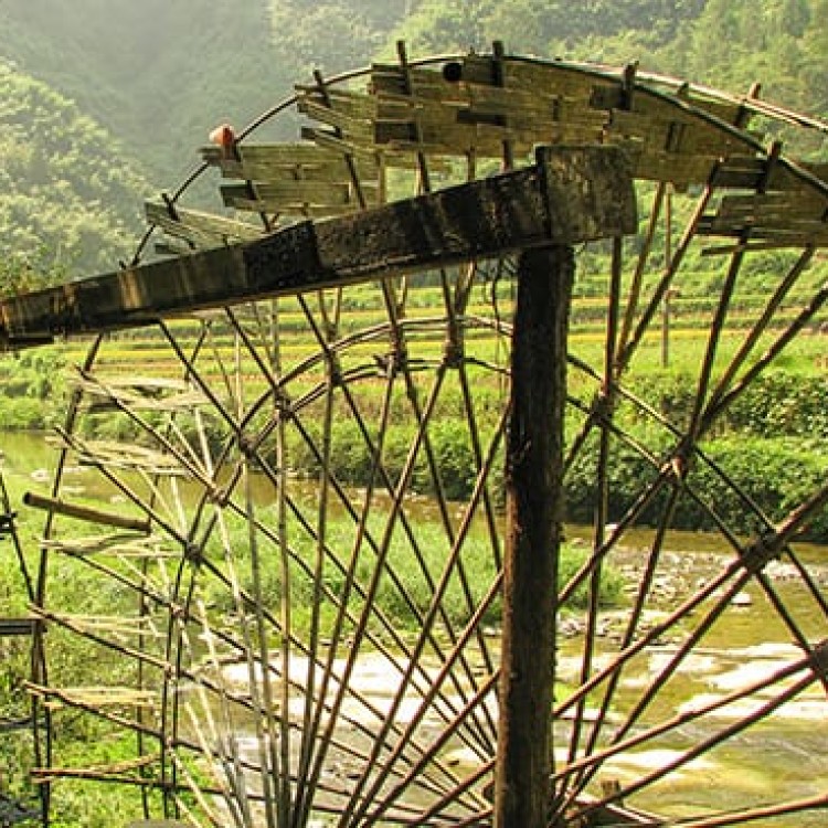 Chase | China - C1350 Water wheels irrigate the rice paddies